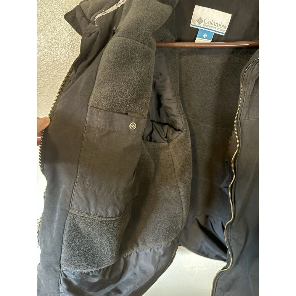 Columbia Mens Black Ascender Water Resistant Softshell Jacket Fleece Lined Sz XL